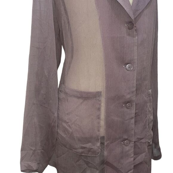 FTF Sheer Button-Down Shirt - Picture 5 of 13